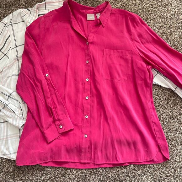Chico’s size 3 (XL) spring tops shirts - Picture 3 of 13